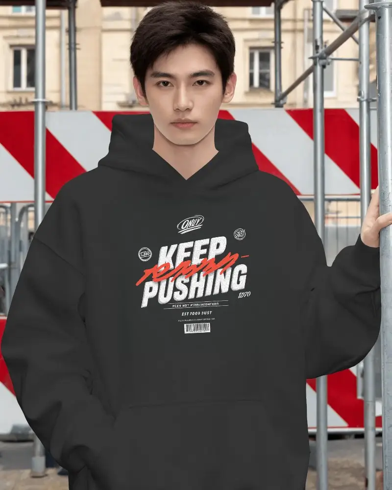 Streetwear Fashion Oversized Hoodie Mockup For Urban Style Branding And Custom Print Designs