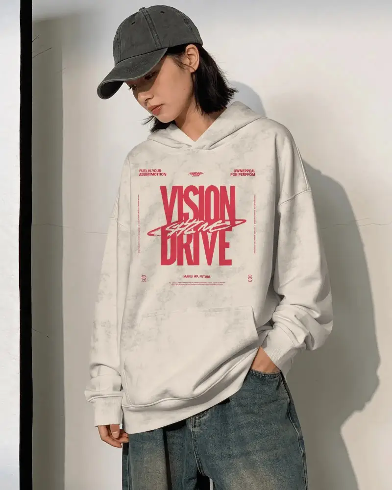 Casual Comfort Oversized Hoodie Mockup With Kangaroo Pocket For Daily Wear And Street Style
