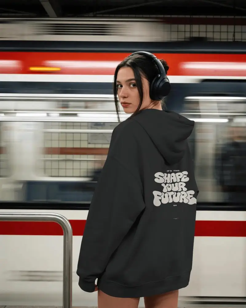Urban Style Oversized Hoodie Mockup Perfect For Modern Streetwear And Casual Fashion Brands