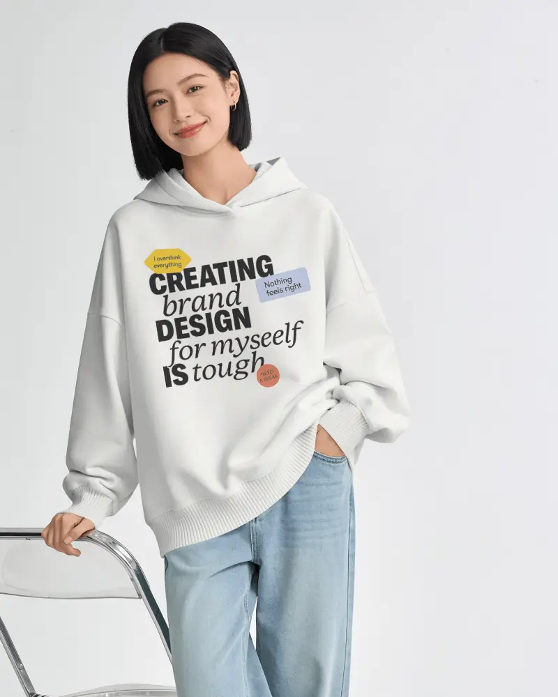 Comfortable Loose Fit Hoodie Mockup With Ribbed Cuffs And Hem For Casual Wear