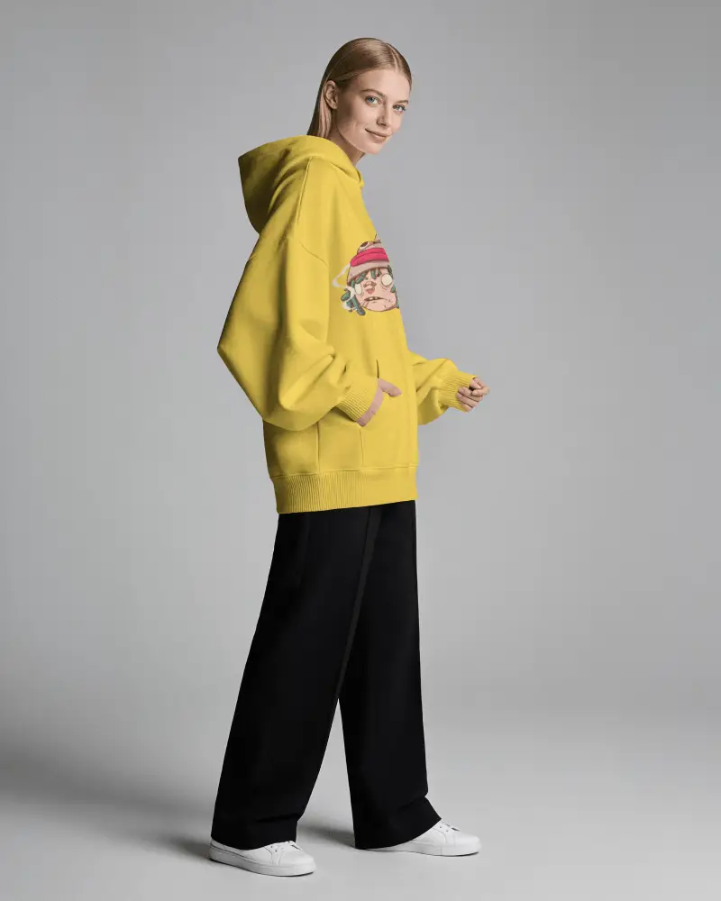 Comfortable Loose Fit Hoodie Mockup With Hood And Front Pockets For Casual Everyday Wear