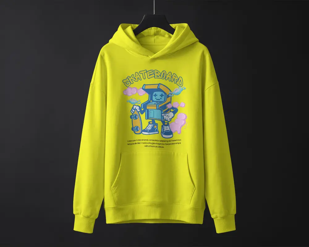 Premium Quality Hanging Hoodie Mockup On Hanger With Clean Background Ideal For Design Showcase