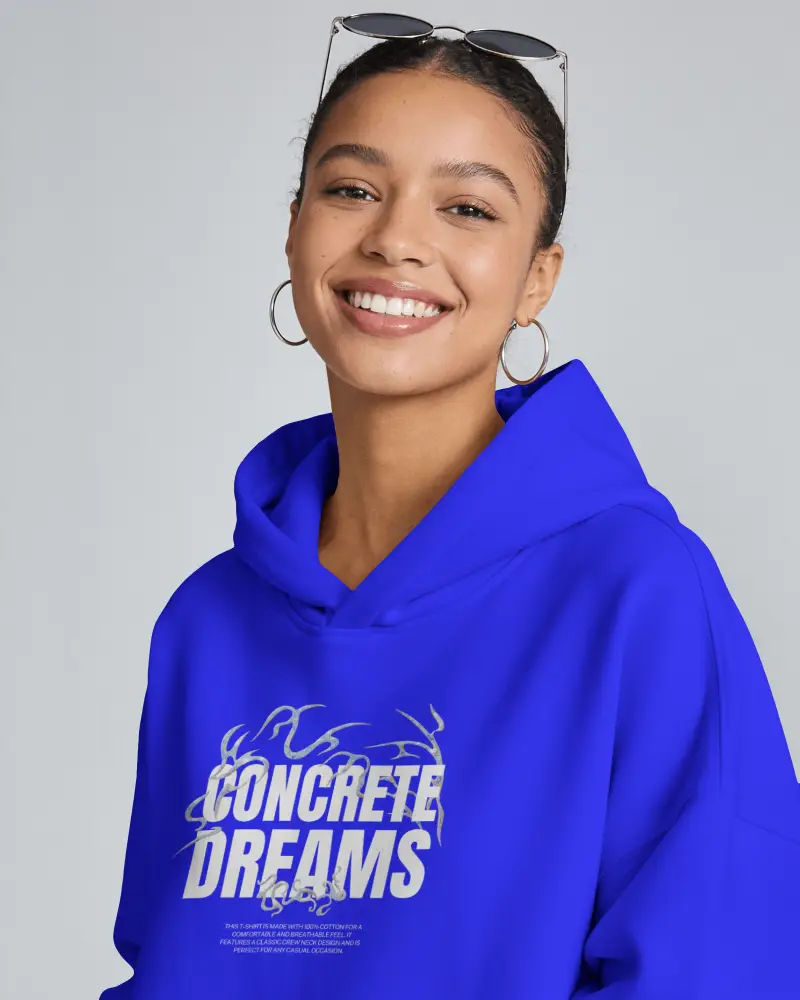 Premium Comfortable Oversized Women Hoodie Mockup With Relaxed Fit Perfect For Casual Wear