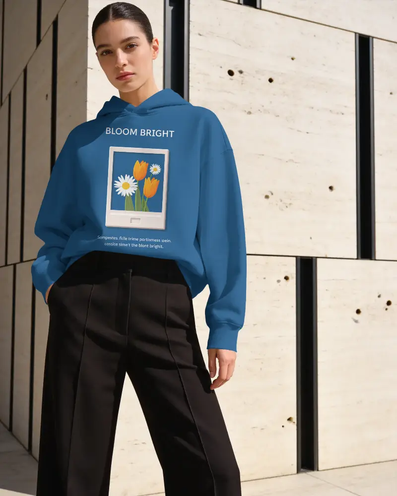 Stylish Women Hoodie Mockup Casual Outfits Modern Minimalist Urban Streetwear Fashion Trends