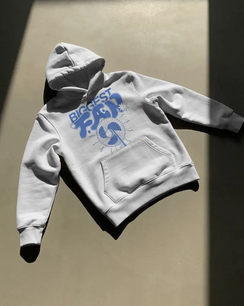 Blank Hoodie Mockup Flatlay Minimal Style Urban Wear Casual Comfortable Apparel Design