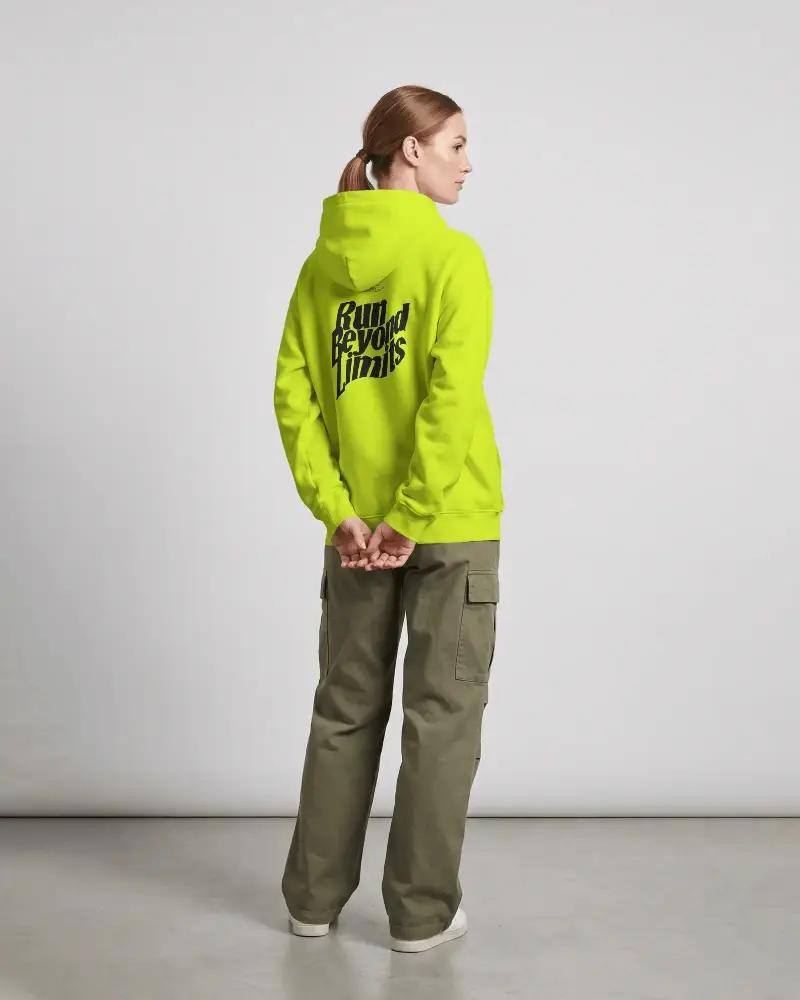 Casual Wear Womens Hoodie Mockup Back View Simple Modern Minimalist Style