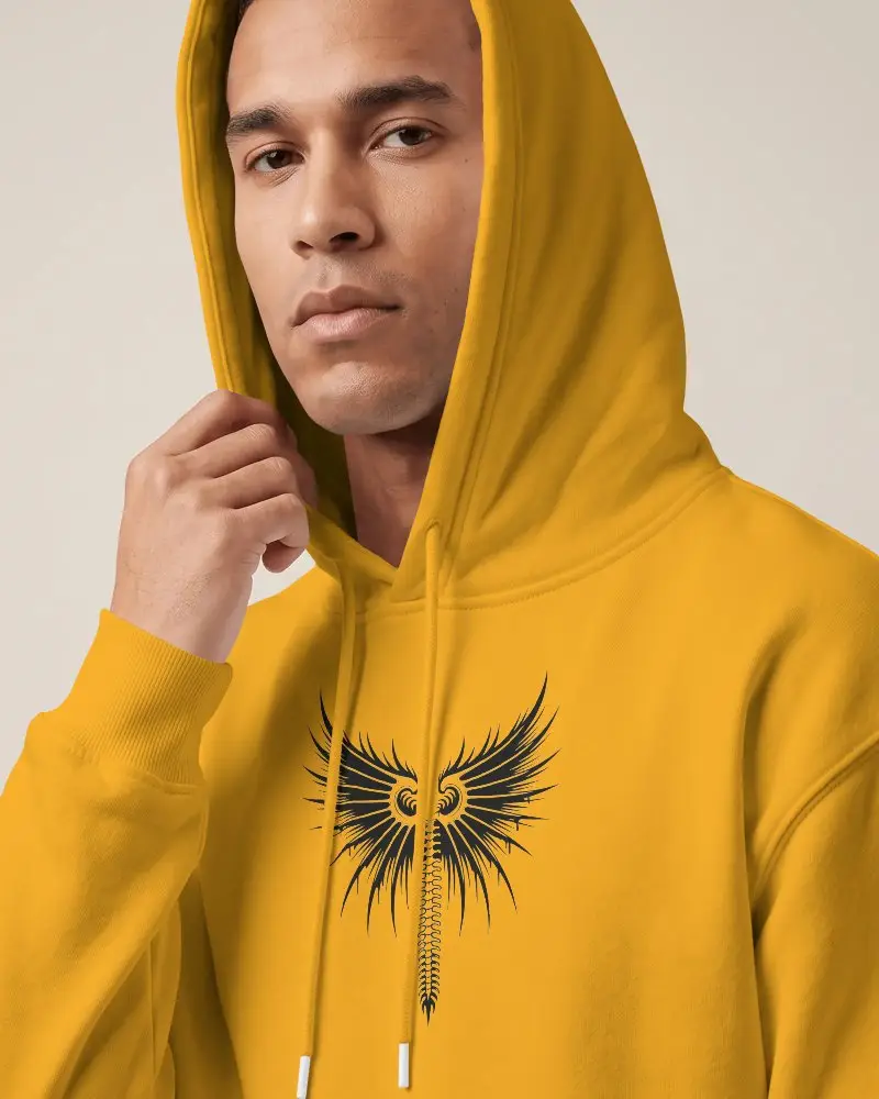 Premium Comfortable Casual Hoodie Mockup With Adjustable Hood Drawstrings And Ribbed Cuffs
