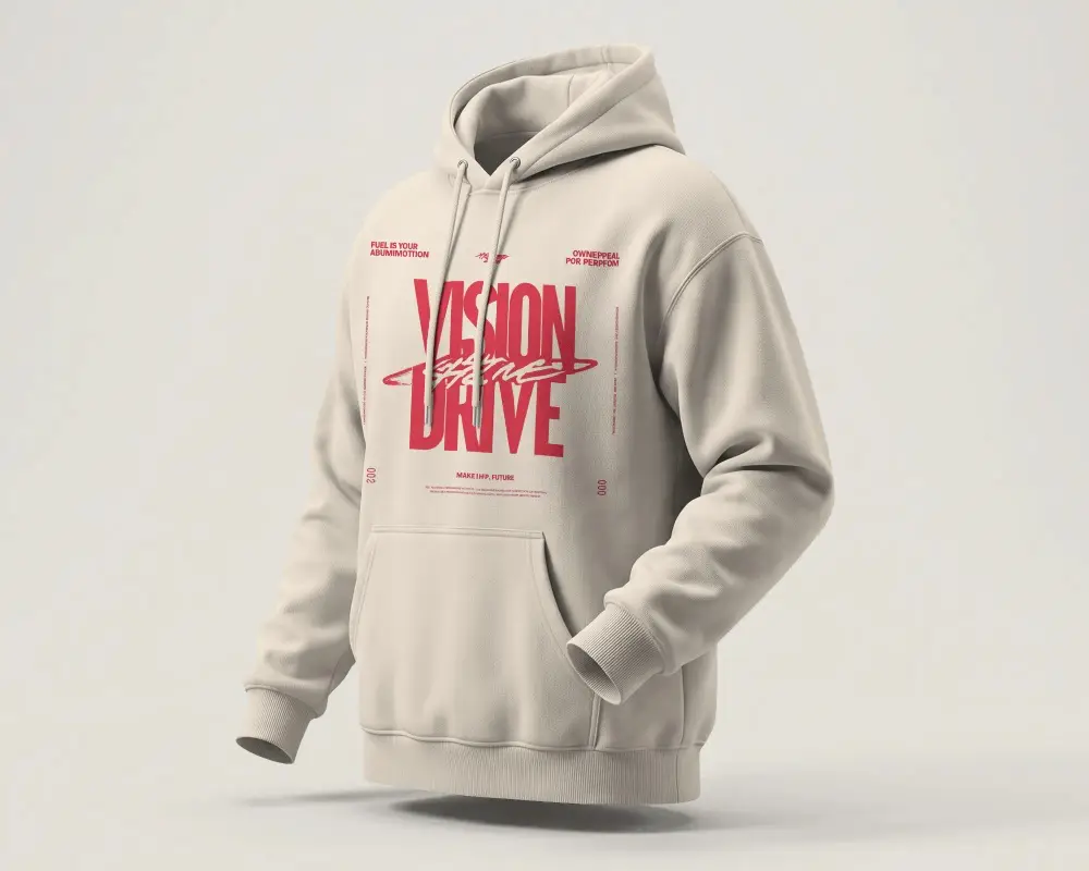 Premium Comfort Fit Plain Hoodie Mockup For Custom Fashion Design Showcase