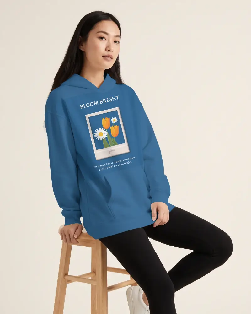 Cozy Comfortable Oversized Hoodie Mockup Women Casual Wear With Kangaroo Pocket Design