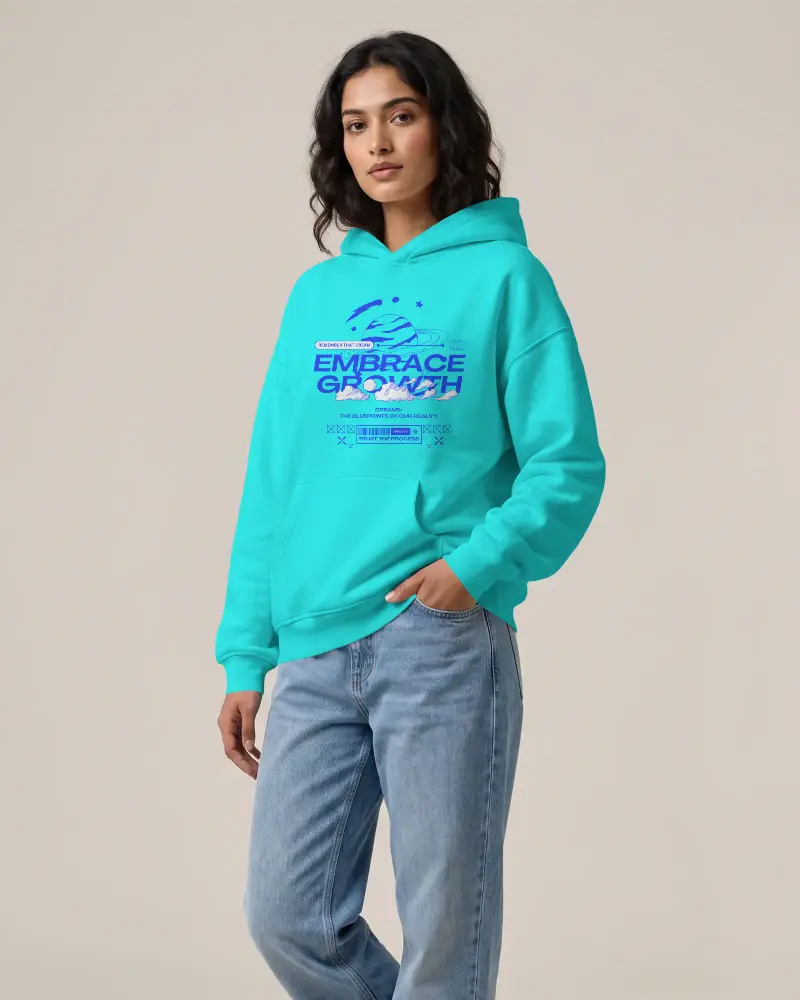Comfortable Loose Fit Hoodie Mockup Pocket For Women Perfect For Casual And Streetwear Outfits