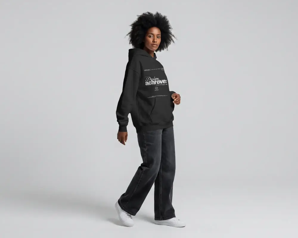 High Quality Basic Hoodie Mockup Casual Outfits With Relaxed Fit And Modern Street Style Vibe