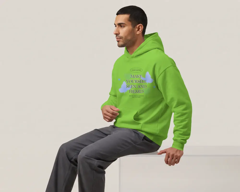 Comfortable Loungewear Hoodie Mockup Relaxed Fit And Modern Minimalist Design For Everyday Wear