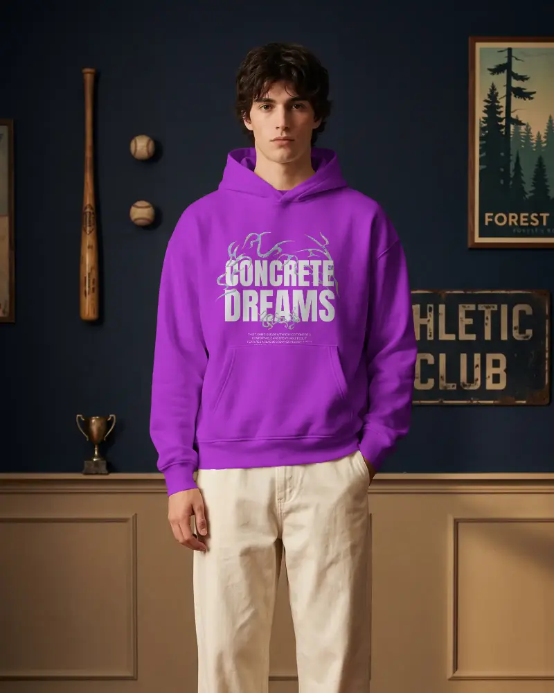 Casual Plain Hoodie Mockup With Front Pouch Pockets For Streetwear And Athleisure Style