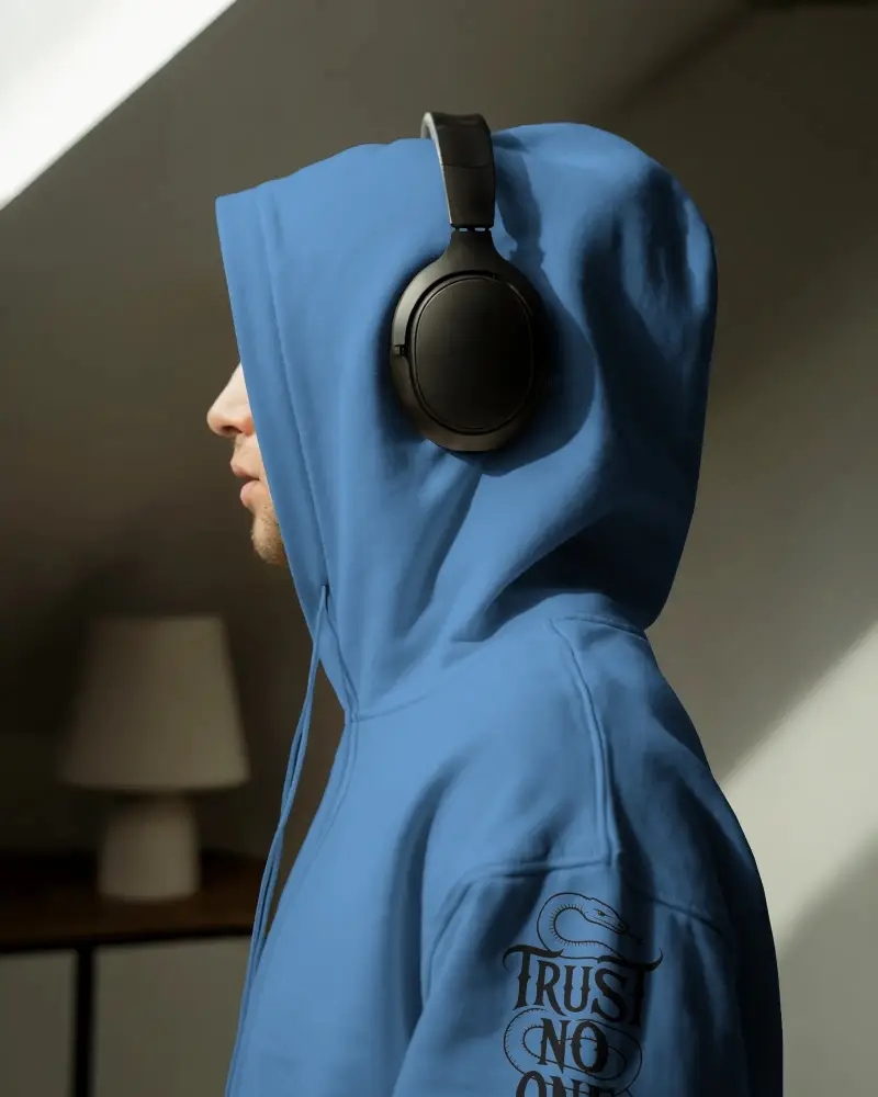 Side Profile Hoodie Mockup Perfect For Promoting Casual Wear Products