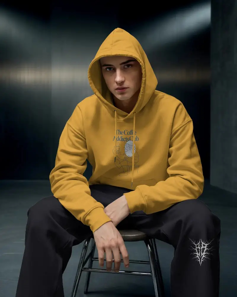 Men Sportswear Hoodie Mockup In Relaxed Pose Perfect For Casual Comfort Fashion Ads
