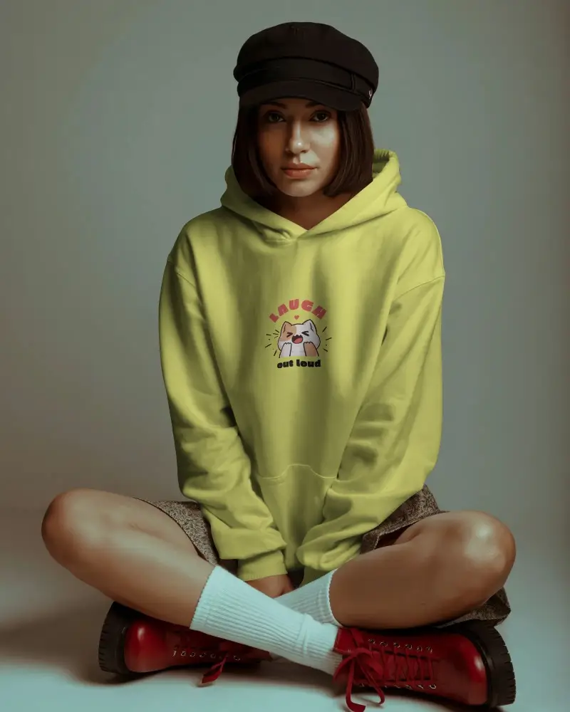 Cozy Womens Hoodie Mockup Fashionable Casual Wear Perfect For Cool Weather And Street Style