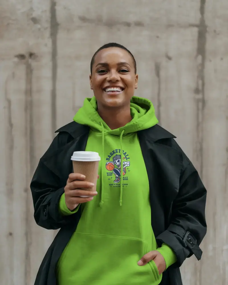 Urban Casual Hoodie Mockup With Hood And Front Pocket For Streetwear Brand Promotion