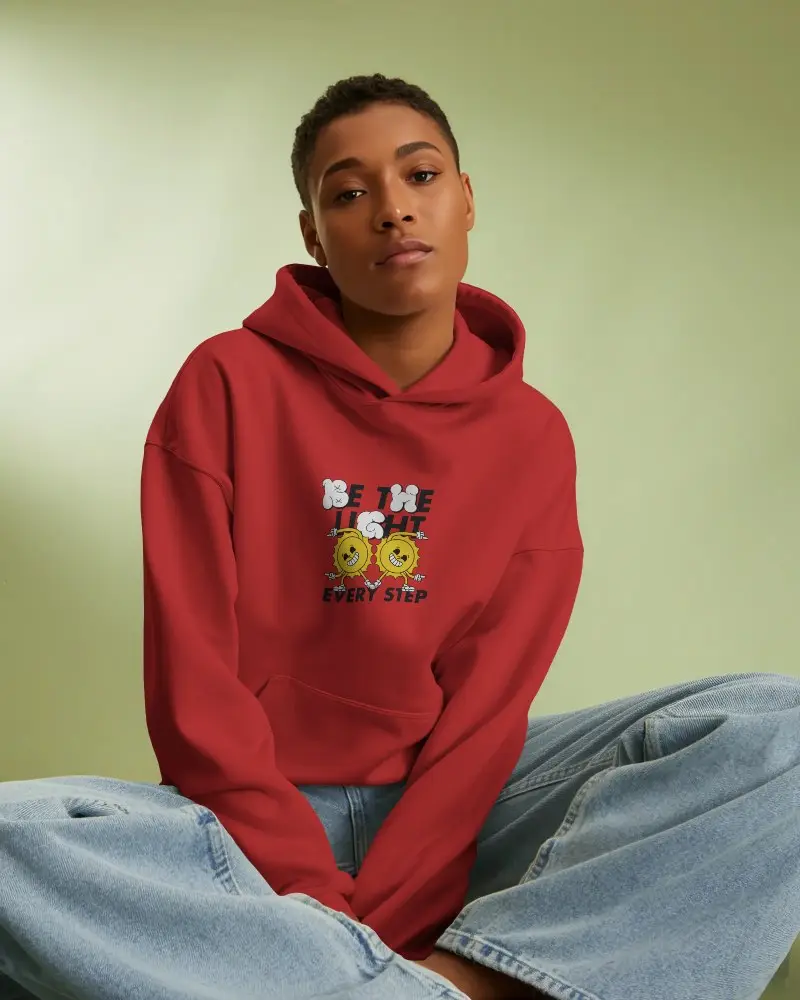 Comfortable Relaxed Fit Hoodie With Kangaroo Pocket And Casual Urban Style