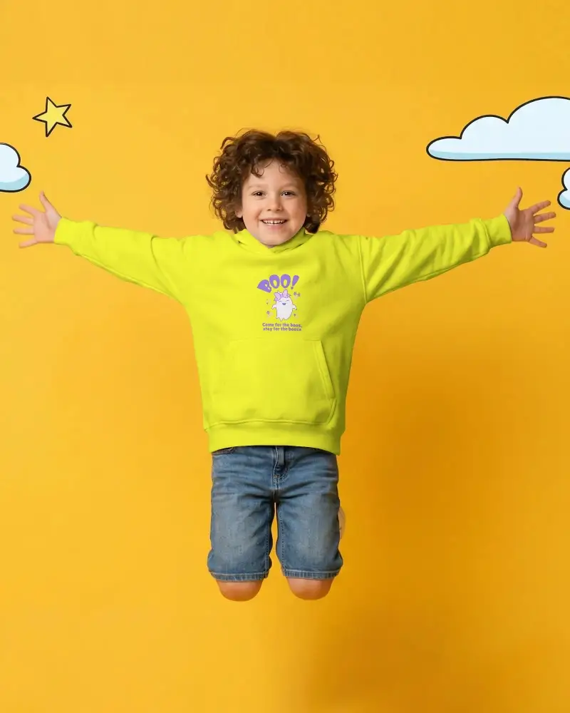 Cozy Children Hoodie Mockup With Kangaroo Pocket For Casual Wear Brands And Design Previews