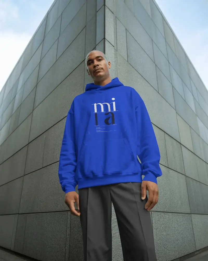 Urban Streetwear Men Hoodie Mockup Plain Comfortable Oversized Casual Fashion