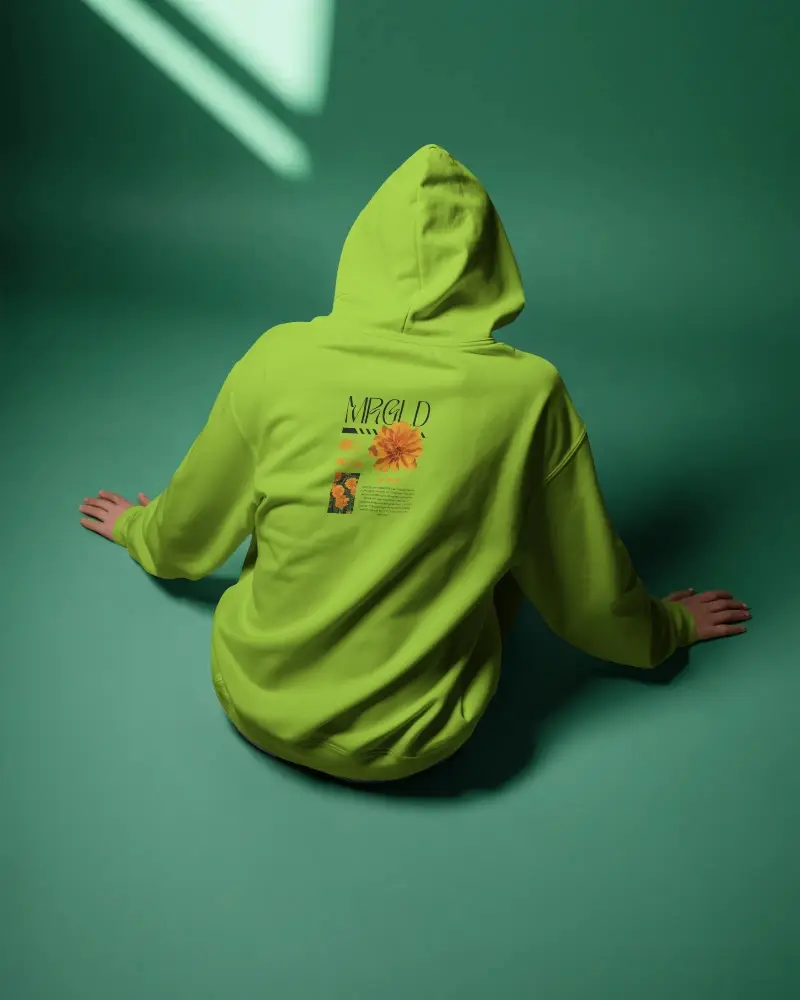 Stylish Comfortable Back View Hoodie Mockup For Casual Wear And Fashion Design Showcase