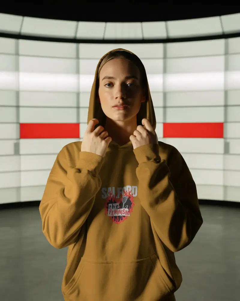 Comfortable Loose Fit Hoodie Mockup With Front Pouch For Casual And Sporty Style