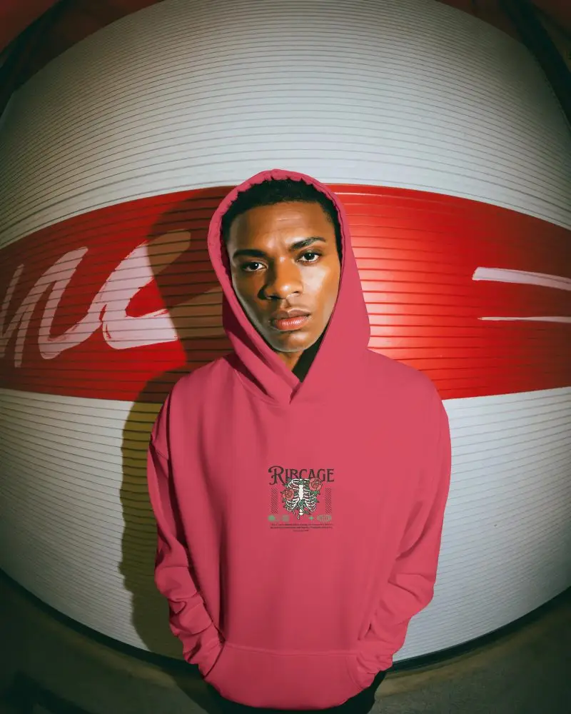 Comfortable Loose Fit Hoodie Mockup With Front Pouch For Casual And Sporty Style