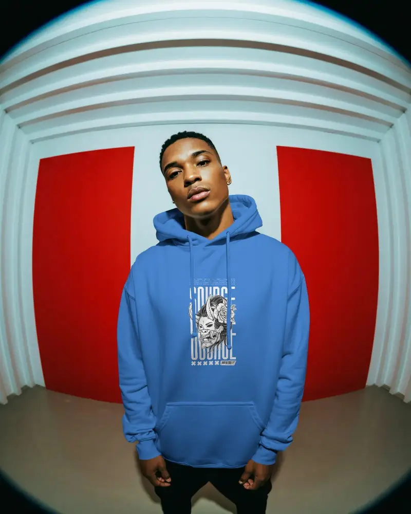 Streetwear Fashion Oversized Basic Hoodie Mockup Unisex Comfortable Casual Urban Style