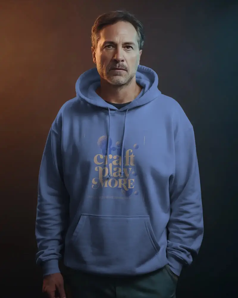 Stylish Urban Hoodie Mockup Showcasing Relaxed Sleeves And Functional Front Pouch Pocket