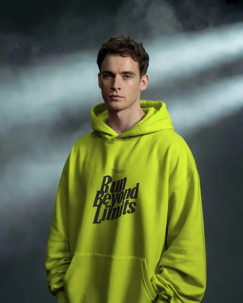 Modern Stylish Hoodie Mockup With Slim Fit Design For Men And Youth Fashion Apparel