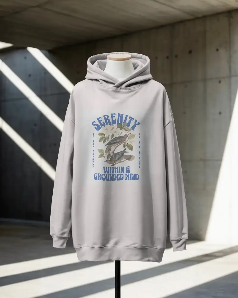 Comfortable Loose Fit Hoodie Mockup For Custom Printing And Streetwear Fashion Design Presentation