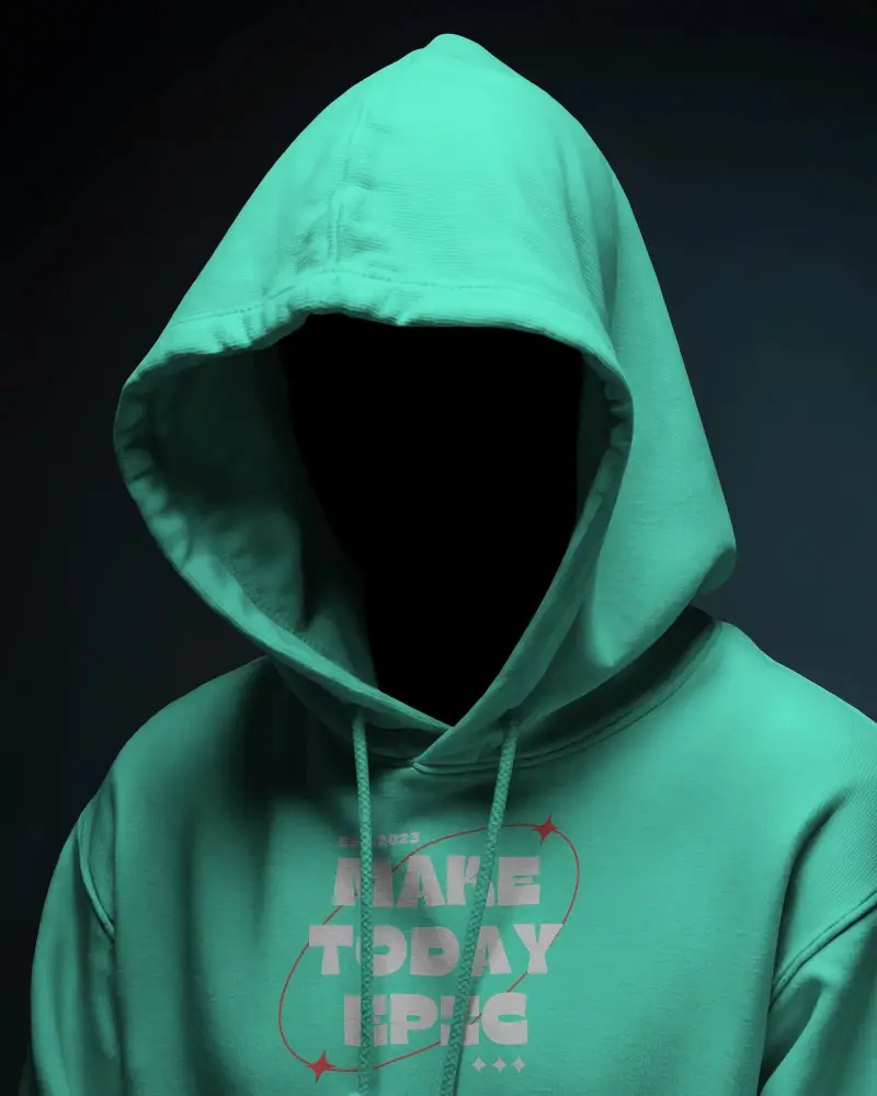 High Quality Hoodie Mockup Featuring Unique Seam Design For Modern Streetwear Fashion