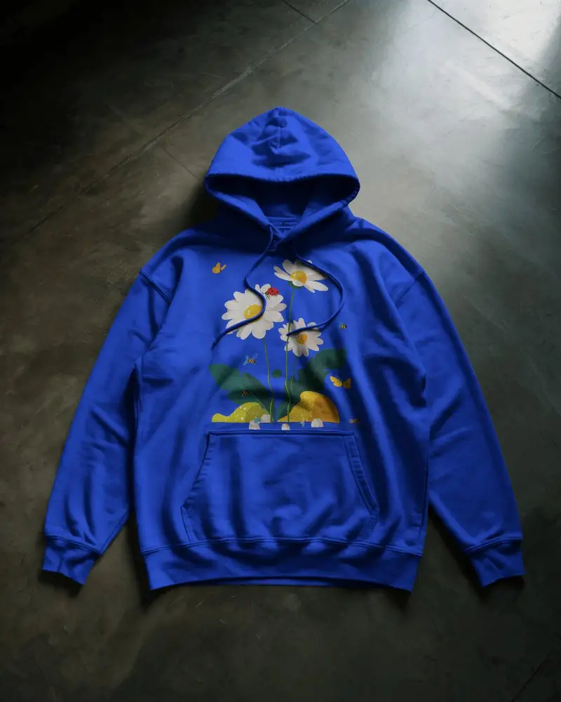 Comfortable Casual Hoodie Mockup With Front Pouch And Drawstring Hood For Everyday Wear