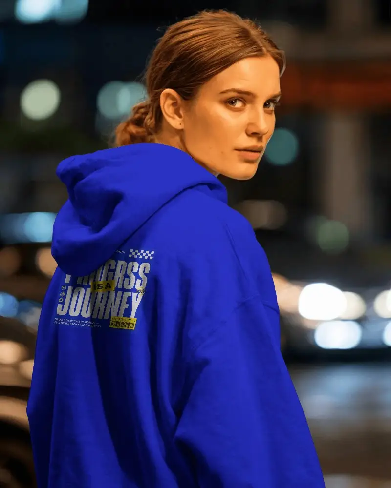 Urban Night Style Relaxed Fit Hoodie Mockup For Comfortable Casual Wear And Everyday Outdoors