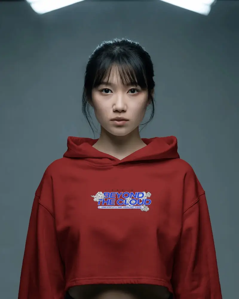 Minimalist Cropped Hoodie Mockup For Women Fashionable Comfortable And Stylish Everyday Wear