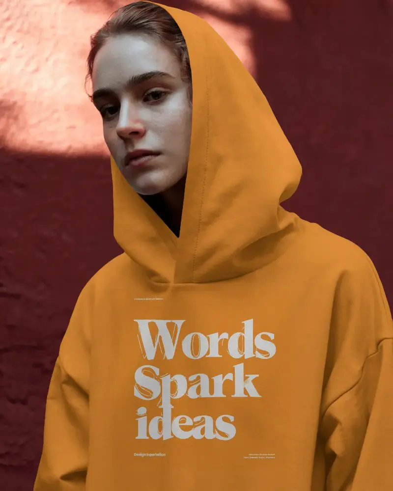 Premium Oversized Hoodie Mockup With Soft Fabric For Casual Streetwear And Comfortable