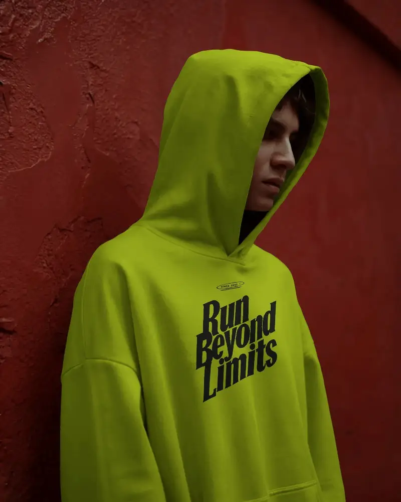 High Quality Oversized Hoodie Mockup Perfect For Apparel Designs And Online Clothing Shops