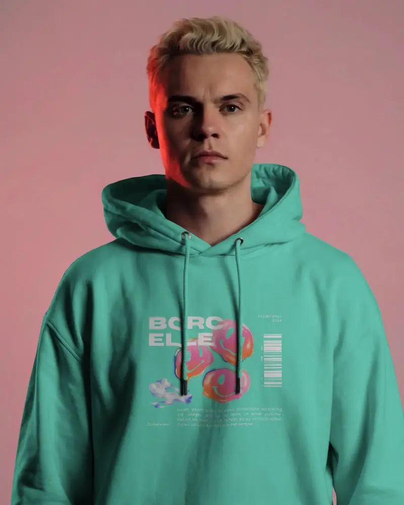 Modern Minimalist Plain Hoodie Mockup For Streetwear And Casual Fashion Brands