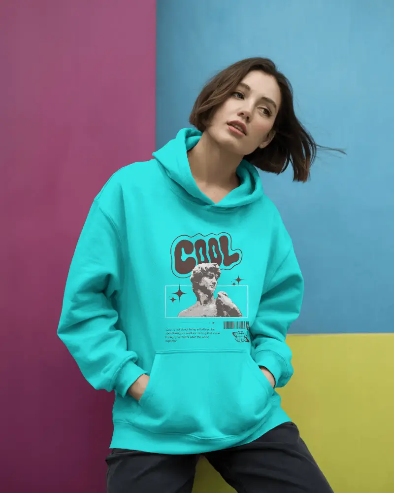 Comfortable Relaxed Fit Hoodie Mockup With Pouch Pocket And Adjustable Cowl Neck For Casual Wear