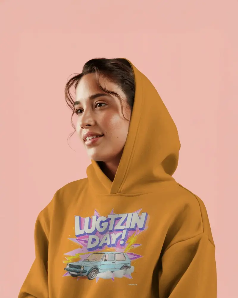 Minimalist Female Hoodie Mockup With Soft Pink Background And Natural Expressive Look