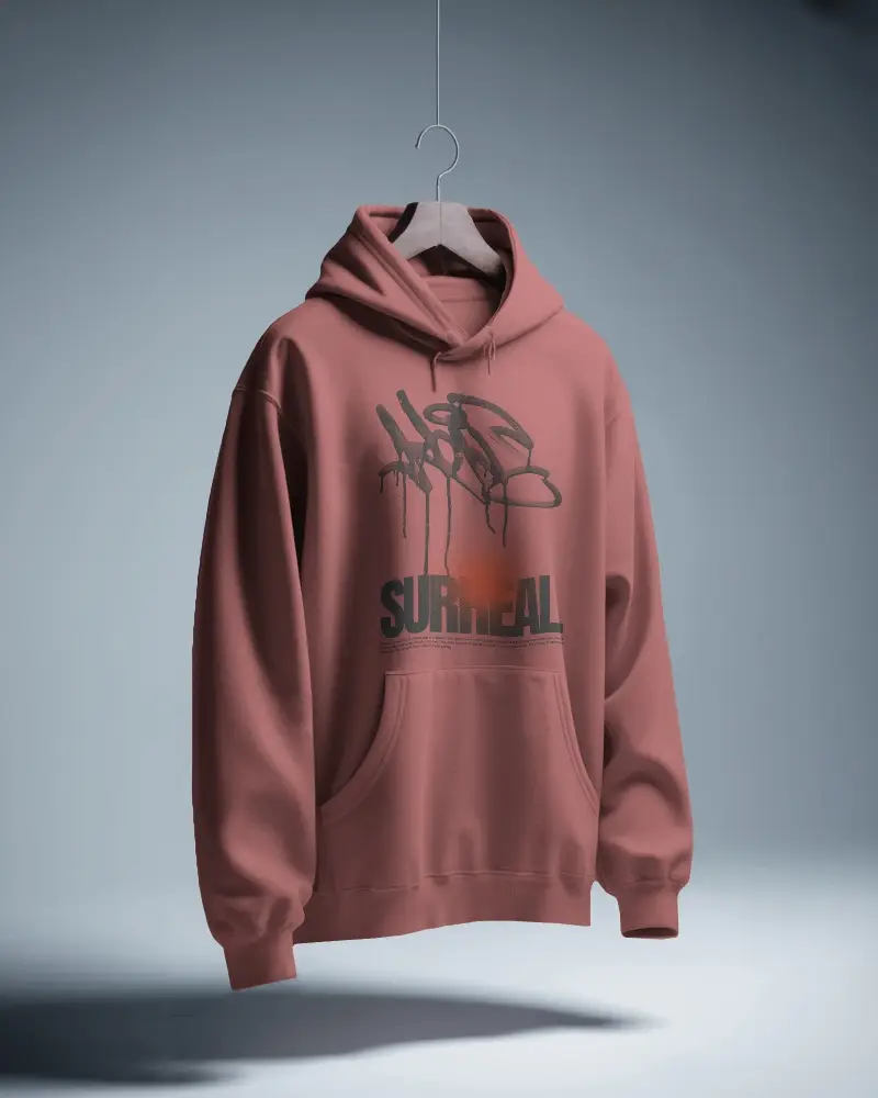 Cozy Oversized Hoodie Mockup Adjustable Drawstrings And Ribbed Cuffs For Everyday Style