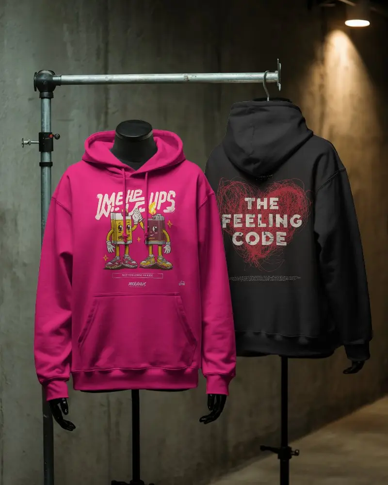 Premium Comfort Hoodie Mockup With Front Back View For Custom Design Presentation