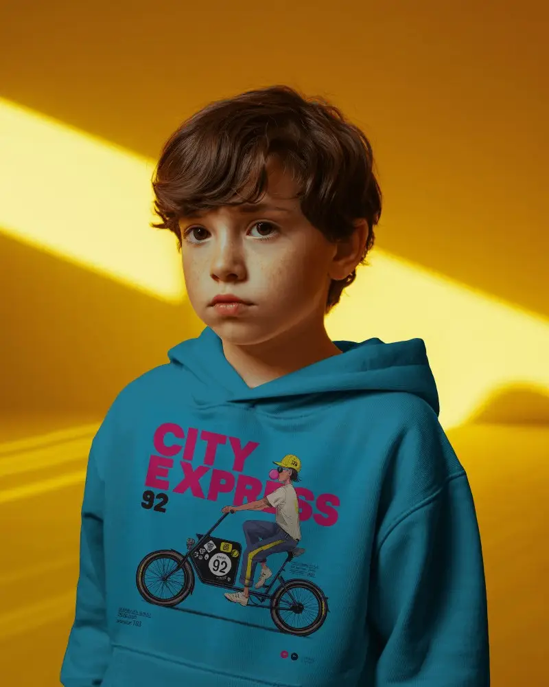 Comfortable Kids Hoodie Mockup For Youth Fashion Apparel And Custom Design Display