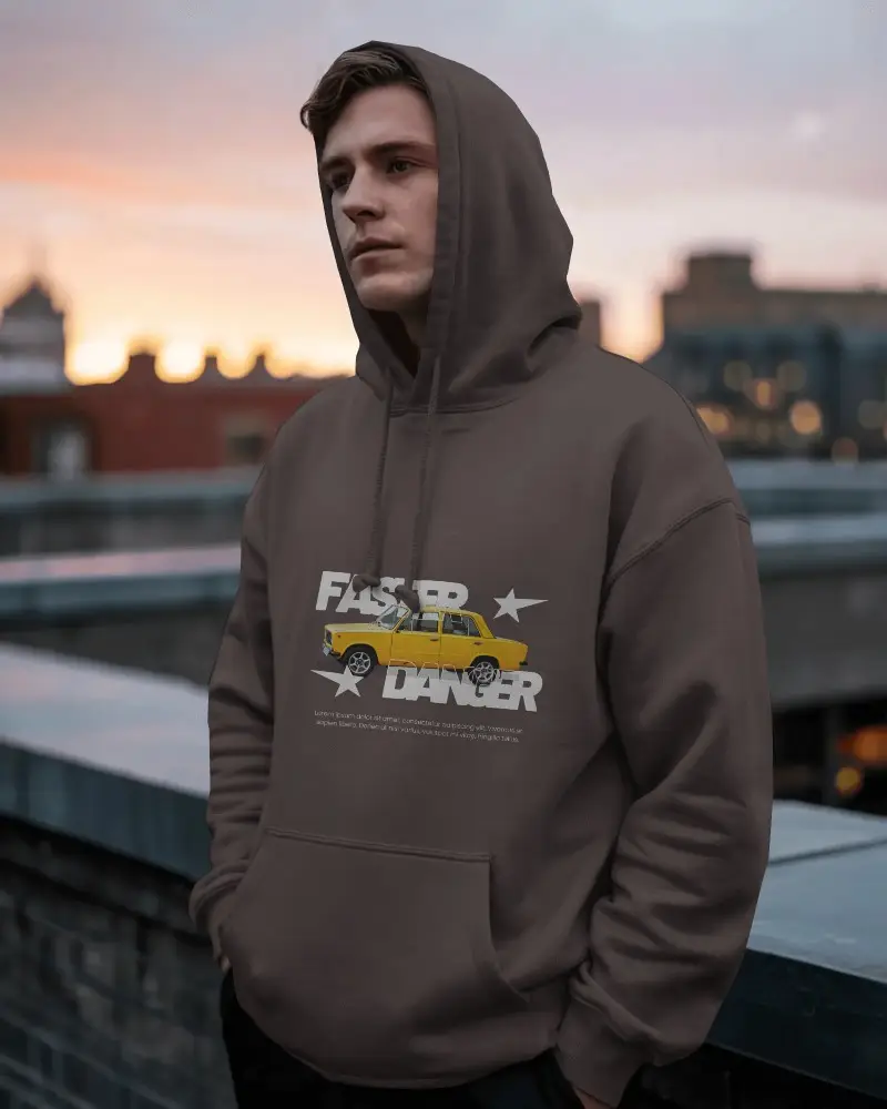 Urban Streetwear Hoodie Mockup For Casual Sweatshirt Designs And Apparel Brand Showcases