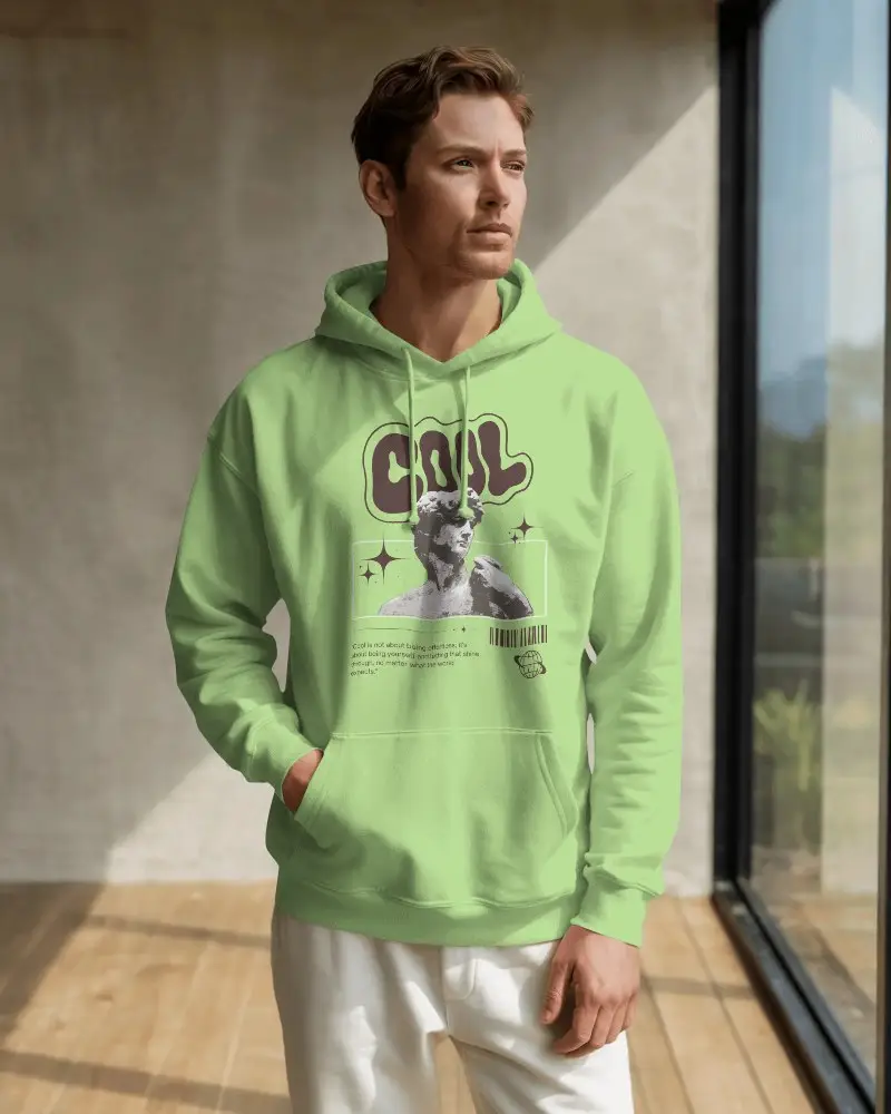 Soft Fabric Hoodie Mockup With Hip Length Cut Designed For Unisex Comfort And Casual Look