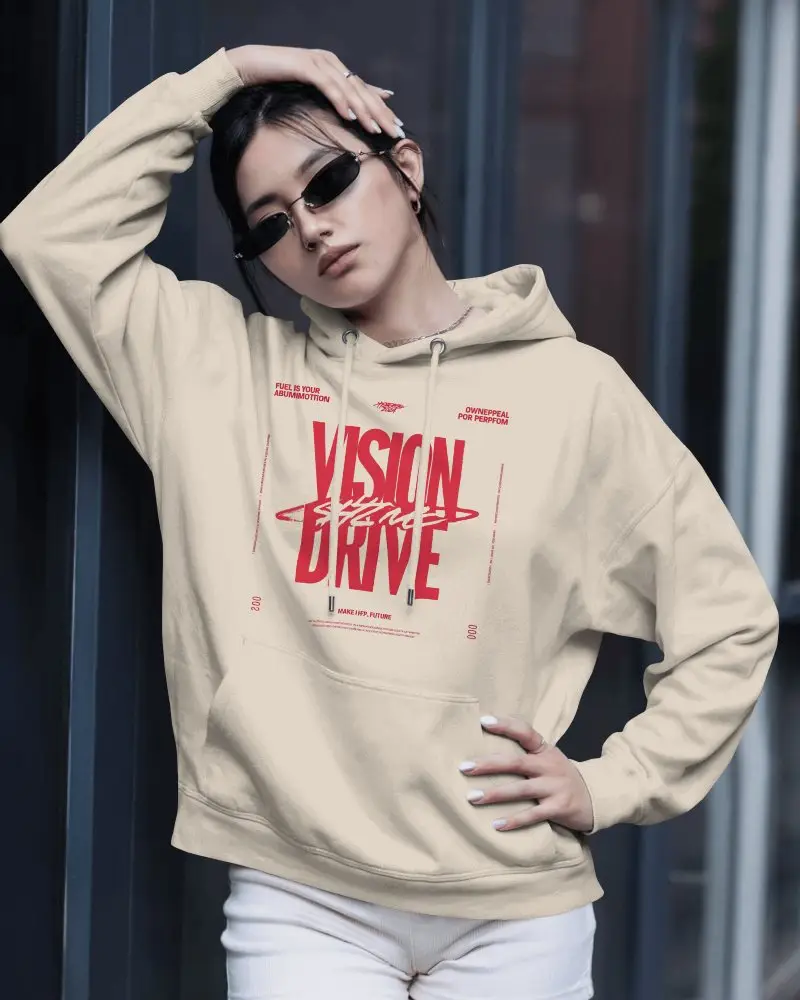 Urban Streetwear Hoodie Mockup With Cool Attitude And Modern City Backdrop