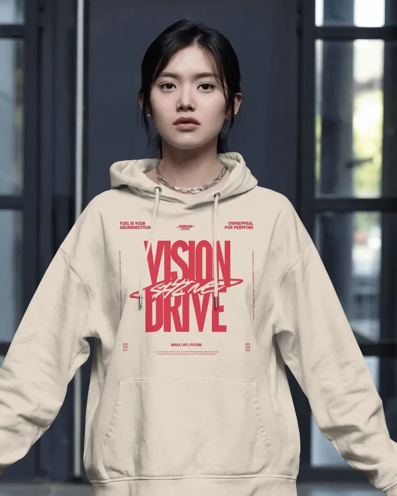 Modern Street Essentials Hoodie Mockup With Centered Stance And Soft Daylight