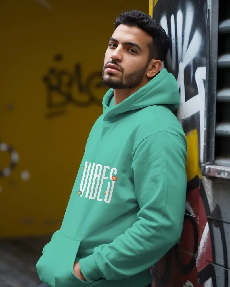 Urban Casual Hoodie Mockup For Men Relaxed Fit With Pocket And Hood Design