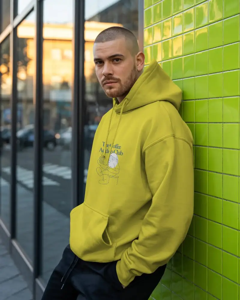 Urban Casual Hoodie Mockup For Men Streetwear Fashionable Apparel Design Presentation