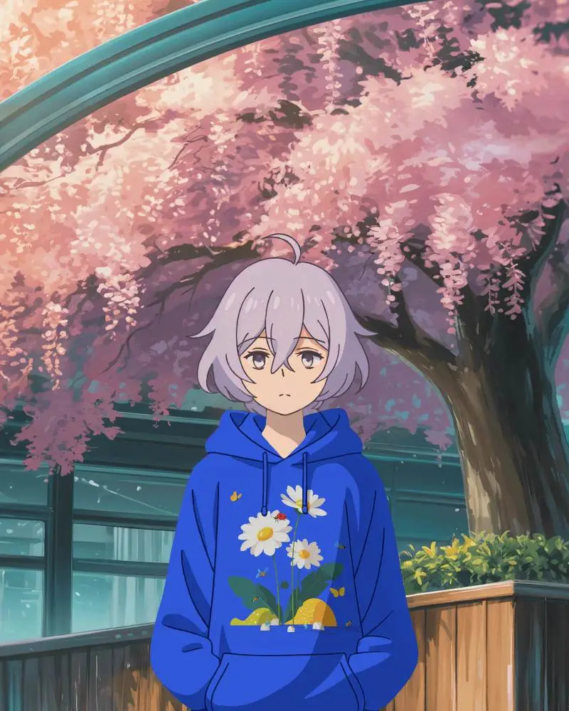 Stylish Minimalist Anime Hoodie Mockup Featuring Drawstring Hood And Relaxed Fit For All Seasons